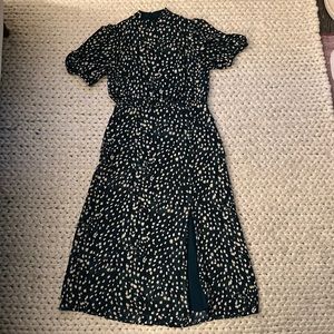 Lined, short-sleeved dress